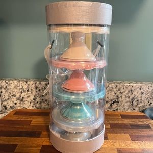 Mini Cake/Desert Stands by Grace’s Teaware Iridescent-set of four. Beautiful!!